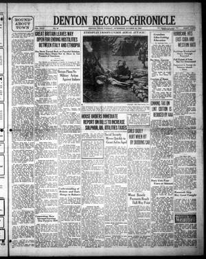Denton Record-Chronicle (Denton, Tex.), Vol. 35, No. 59, Ed. 1 Tuesday, October 22, 1935