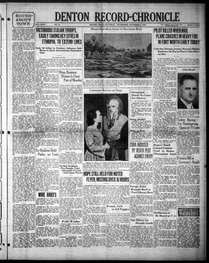 Denton Record-Chronicle (Denton, Tex.), Vol. 35, No. 75, Ed. 1 Saturday, November 9, 1935