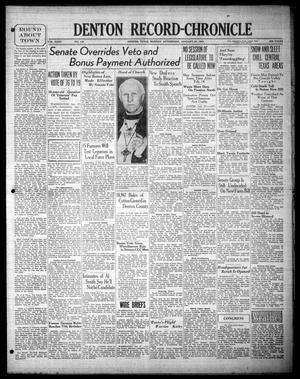 Denton Record-Chronicle (Denton, Tex.), Vol. 35, No. 142, Ed. 1 Monday, January 27, 1936