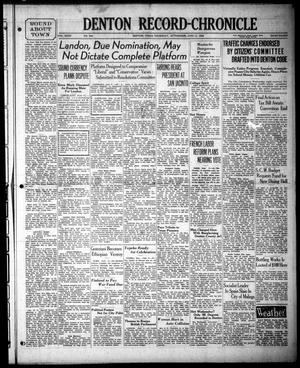Denton Record-Chronicle (Denton, Tex.), Vol. 35, No. 259, Ed. 1 Thursday, June 11, 1936