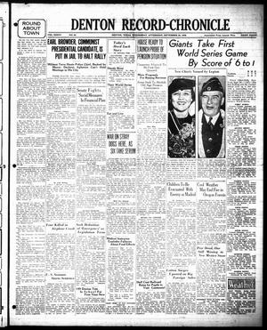 Denton Record-Chronicle (Denton, Tex.), Vol. 36, No. 40, Ed. 1 Wednesday, September 30, 1936