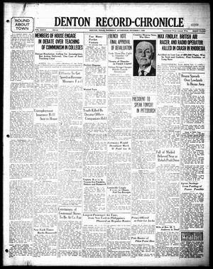 Denton Record-Chronicle (Denton, Tex.), Vol. 36, No. 41, Ed. 1 Thursday, October 1, 1936