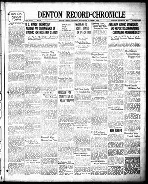 Denton Record-Chronicle (Denton, Tex.), Vol. 36, No. 46, Ed. 1 Wednesday, October 7, 1936