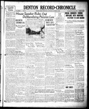 Denton Record-Chronicle (Denton, Tex.), Vol. 36, No. 58, Ed. 1 Wednesday, October 21, 1936