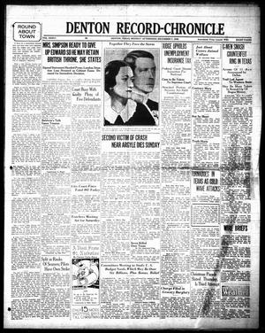 Denton Record-Chronicle (Denton, Tex.), Vol. 36, No. 98, Ed. 1 Monday, December 7, 1936