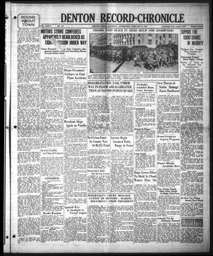 Denton Record-Chronicle (Denton, Tex.), Vol. 36, No. 151, Ed. 1 Saturday, February 6, 1937