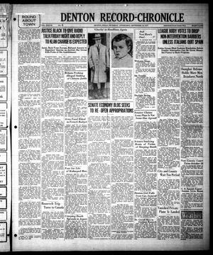 Denton Record-Chronicle (Denton, Tex.), Vol. 37, No. 40, Ed. 1 Thursday, September 30, 1937