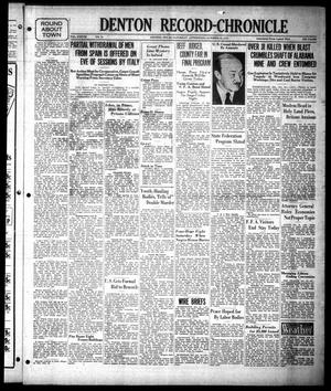Denton Record-Chronicle (Denton, Tex.), Vol. 37, No. 54, Ed. 1 Saturday, October 16, 1937