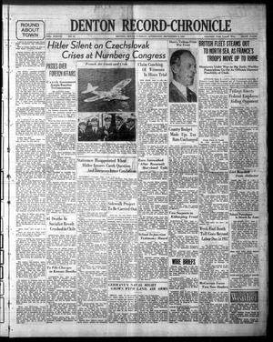 Denton Record-Chronicle (Denton, Tex.), Vol. 38, No. 19, Ed. 1 Tuesday, September 6, 1938