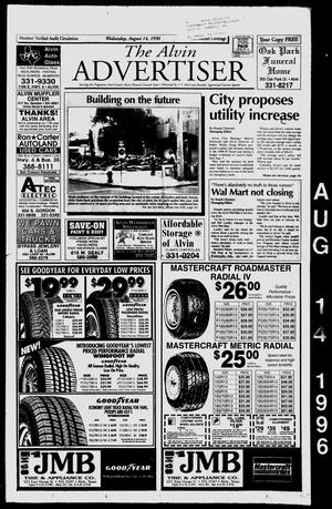 Primary view of object titled 'The Alvin Advertiser (Alvin, Tex.), Ed. 1 Wednesday, August 14, 1996'.