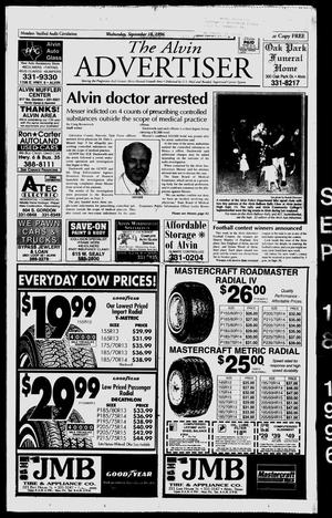 The Alvin Advertiser (Alvin, Tex.), Ed. 1 Wednesday, September 18, 1996