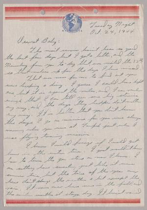 Primary view of object titled '[Letter from Joe Davis to Catherine Davis - October 24, 1944]'.