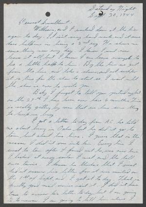 [Letter from Joe Davis to Catherine Davis - September 30, 1944]