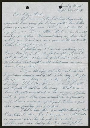 Primary view of object titled '[Letter from Joe Davis to Catherine Davis - September 24, 1944]'.