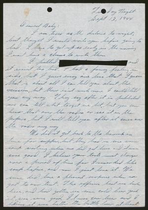 [Letter from Joe Davis to Catherine Davis - September 13, 1944]