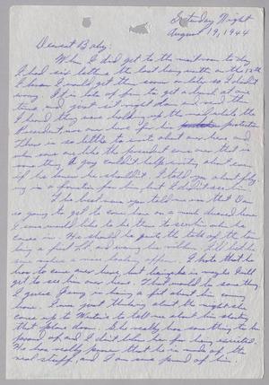 [Letter from Joe Davis to Catherine Davis - August 19, 1944]