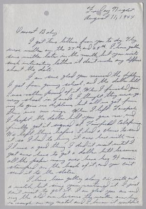 Primary view of object titled '[Letter from Joe Davis to Catherine Davis - August 11, 1944]'.