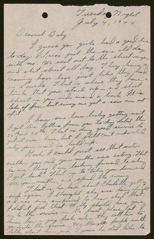 [Letter from Joe Davis to Catherine Davis - July 4, 1944]