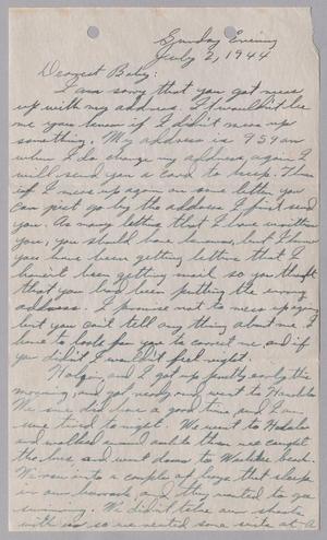 [Letter from Joe Davis to Catherine Davis - July 2, 1944]