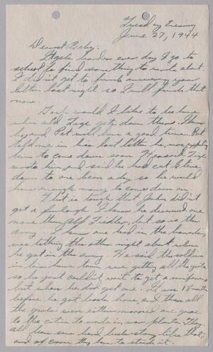 [Letter from Joe Davis to Catherine Davis - June 27, 1944]