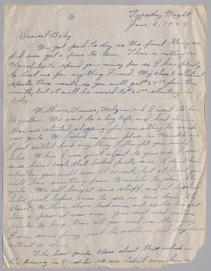 Primary view of object titled '[Letter from Joe Davis to Catherine Davis - June 6, 1944]'.