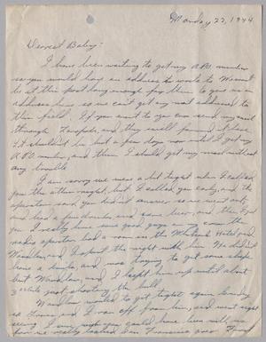 Primary view of object titled '[Letter from Joe Davis to Catherine Davis - May 22, 1944]'.