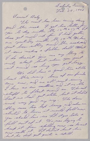 Primary view of object titled '[Letter from Joe Davis to Catherine Davis - February 24, 1945]'.