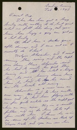 [Letter from Joe Davis to Catherine Davis - February 4, 1945]