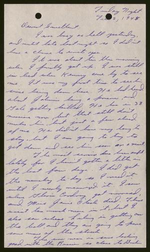 Primary view of object titled '[Letter from Joe Davis to Catherine Davis - February 2, 1945]'.