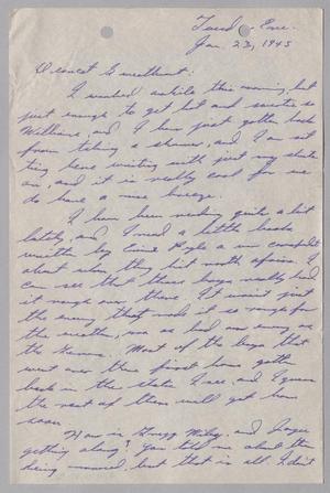 Primary view of object titled '[Letter from Joe Davis to Catherine Davis - January 23, 1945]'.