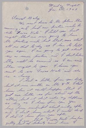 [Letter from Joe Davis to Catherine Davis - January 22, 1945]