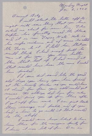 Primary view of object titled '[Letter from Joe Davis to Catherine Davis - January 8, 1945]'.