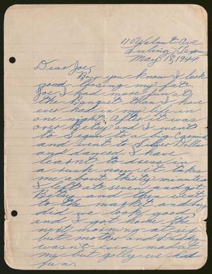 [Letter from Catherine Davis to Joe Davis - May 18, 1944]