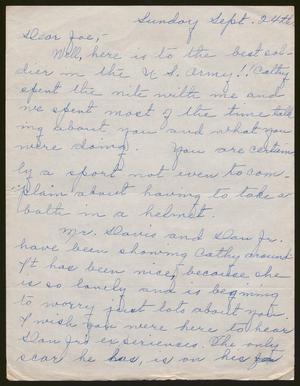[Letter from Ada Dawe to Joe Davis - September 24, 1944]