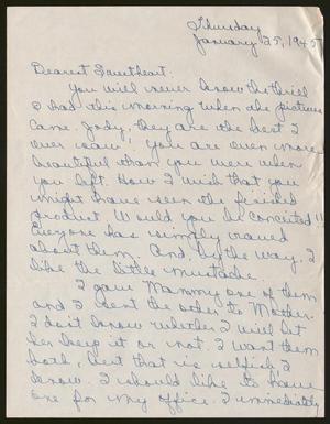 Primary view of object titled '[Letter from Catherine Davis to Joe Davis - January 25, 1945]'.