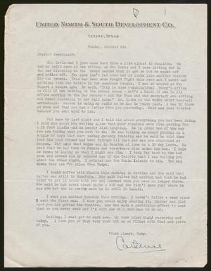[Letter from Catherine Davis to Joe Davis - October 6, 1944
