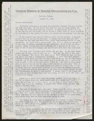 [Letter from Catherine Davis to Joe Davis - August 30, 1944]