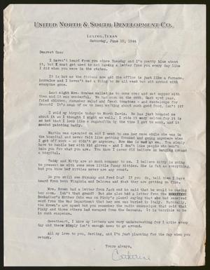 [Letter from Catherine Davis to Joe Davis - June 10, 1944]