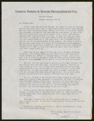 Primary view of object titled '[Letter from Catherine Davis to Joe Davis - June 26, 1944]'.