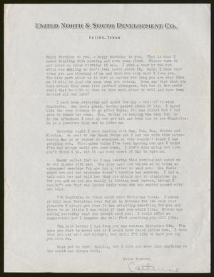 [Letter from Catherine Davis to Joe Davis - September 1944]