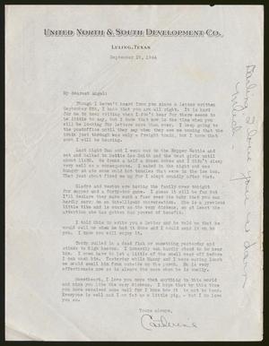 [Letter from Catherine Davis to Joe Davis - September 19, 1944]
