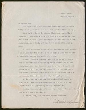 [Letter from Catherine Davis to Joe Davis - October 3, 1944]