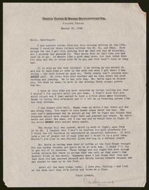 [Letter from Catherine Davis to Joe Davis - January 30, 1945]