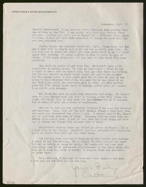 [Letter from Catherine Davis to Joe Davis - September 13, 1944]