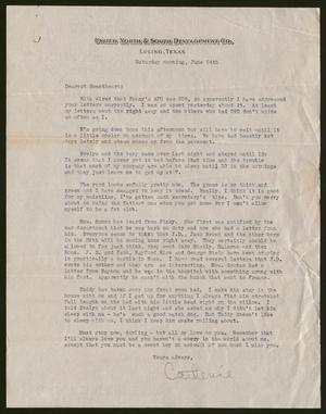 Primary view of object titled '[Letter from Catherine Davis to Joe Davis - June 24, 1944]'.