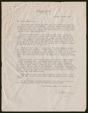 [Letter from Catherine Davis to Joe Davis - November 14, 1944]