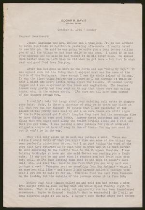 [Letter from Catherine Davis to Joe Davis - October 2, 1944]