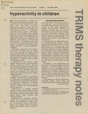 TRIMS Therapy Notes, Volume 1, Number 4, December 1980
