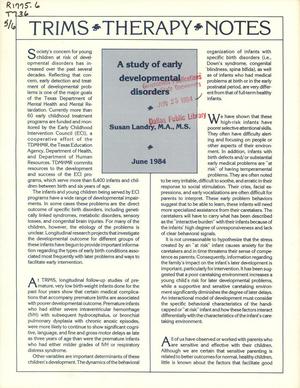 TRIMS Therapy Notes, Volume 5, Number 6, June 1984