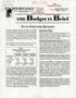 Journal/Magazine/Newsletter: The Budget in Brief, Volume 1, Number 3, December 1991